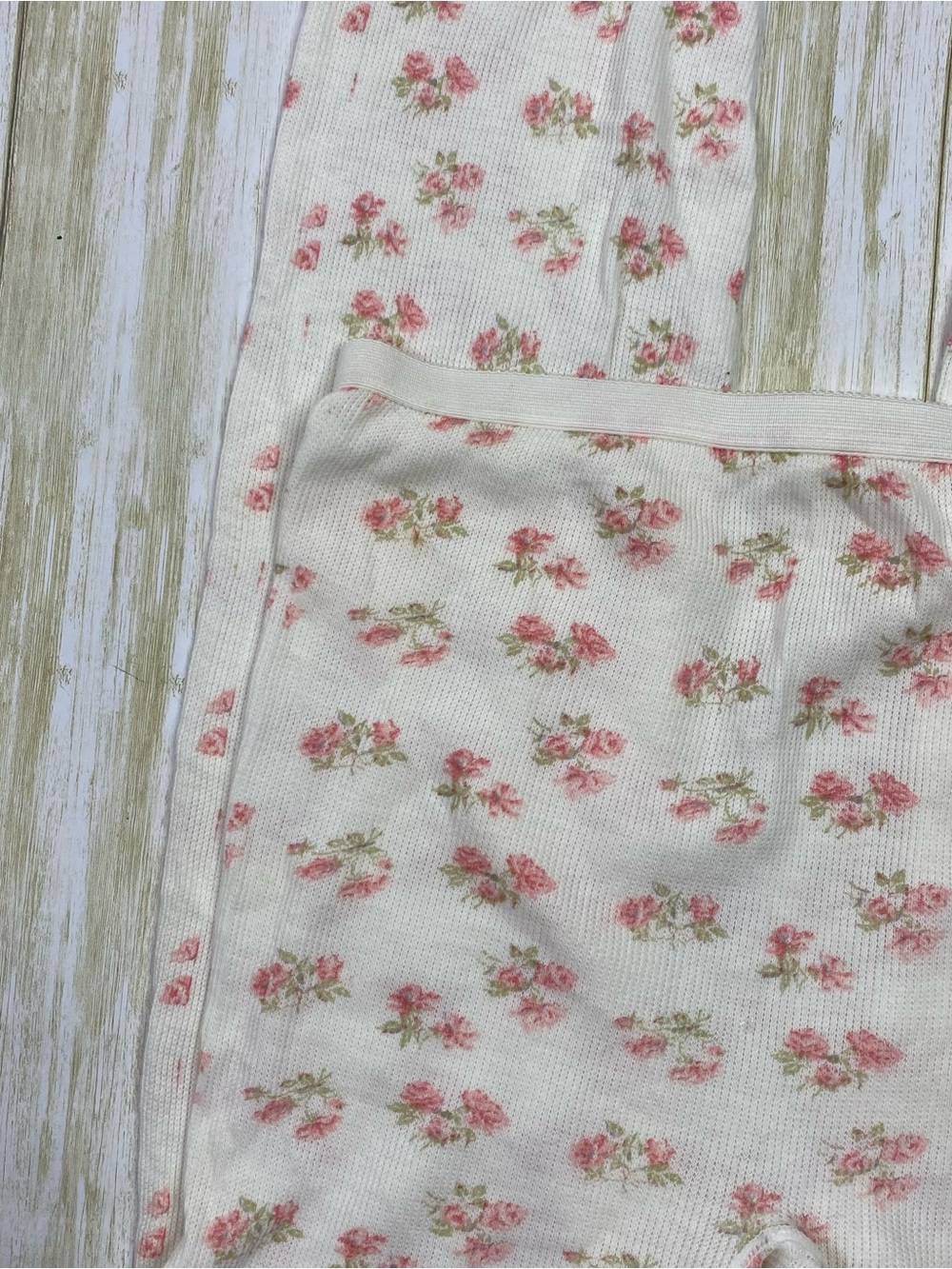 Vintage J.E. Morgan Arctex Lites White Floral Thermal Long Johns - Picture 7 of 11